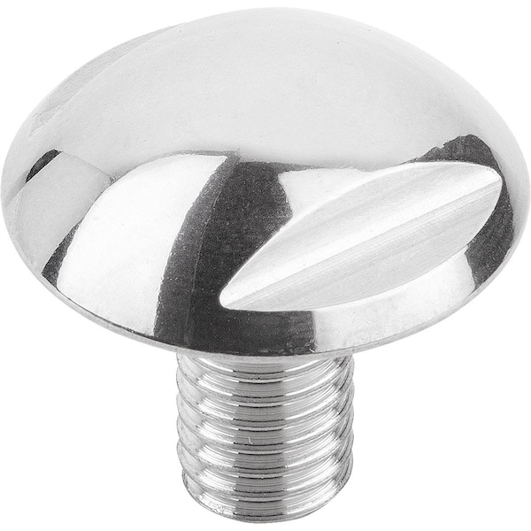 M16 x 35 mm Round Machine Screw, Polished Stainless Steel